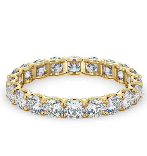 Mens 2ct H/Si Diamond 18K Gold Full Band Ring